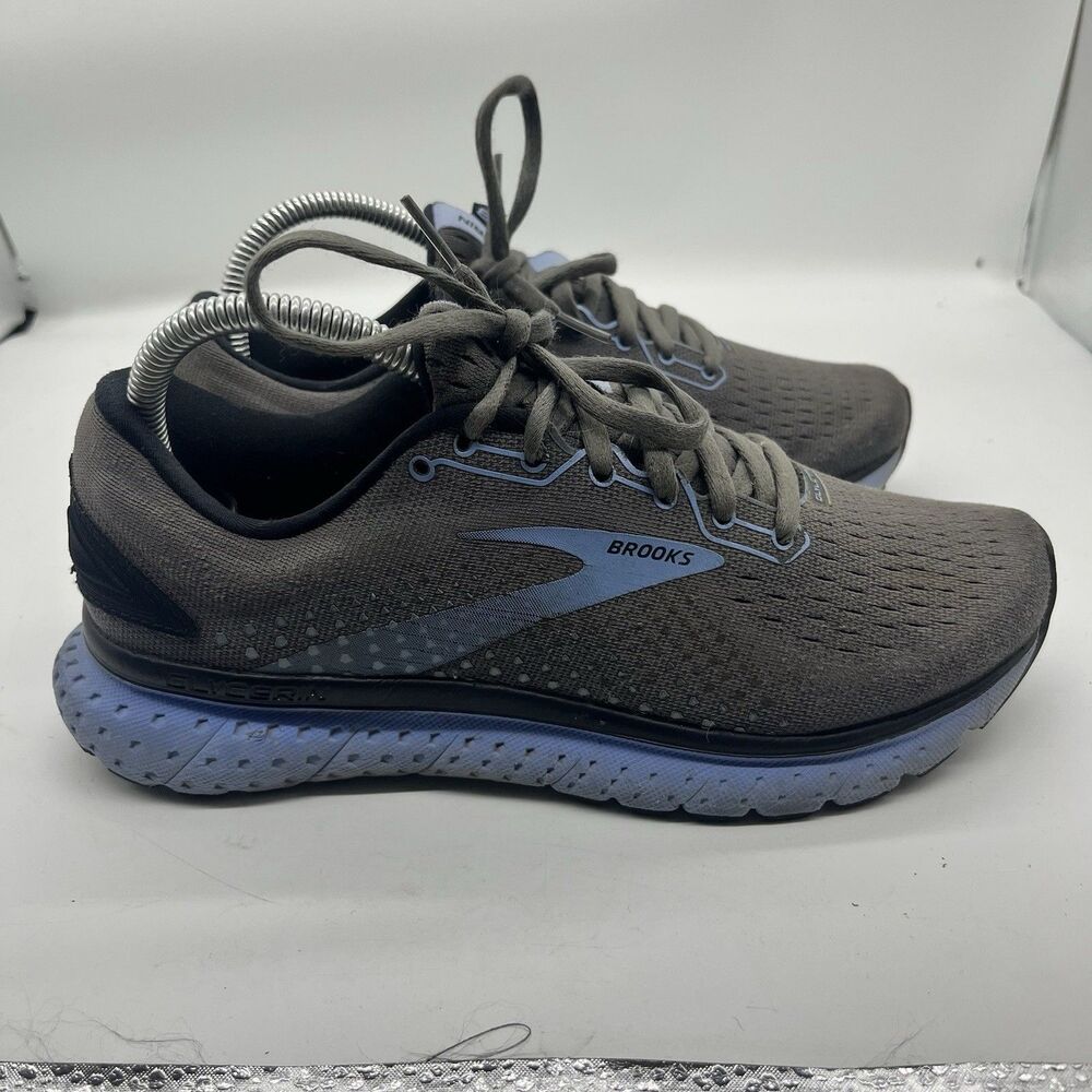 Brooks Glycerin 18 Women’s Running Shoes Gray Blue Size 8 Wide D Athletic